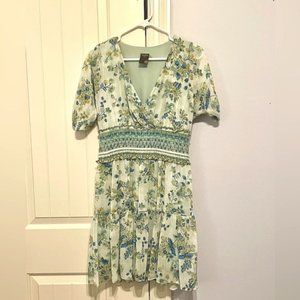 Taylor blue and green dress with flowers